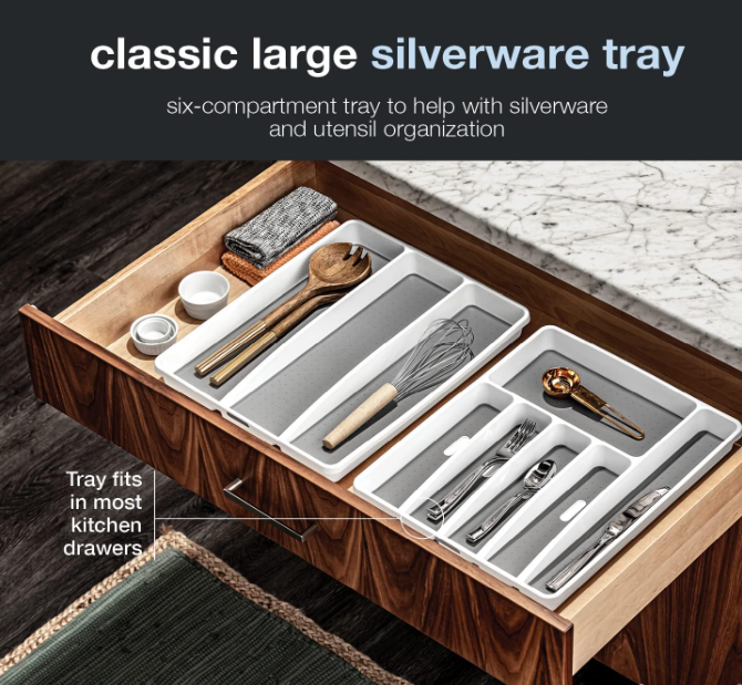 Large Silverware Drawer Organizer