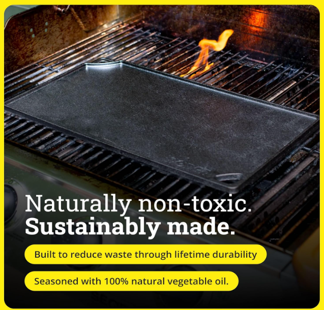 Reversible Cast Iron Grill Griddle