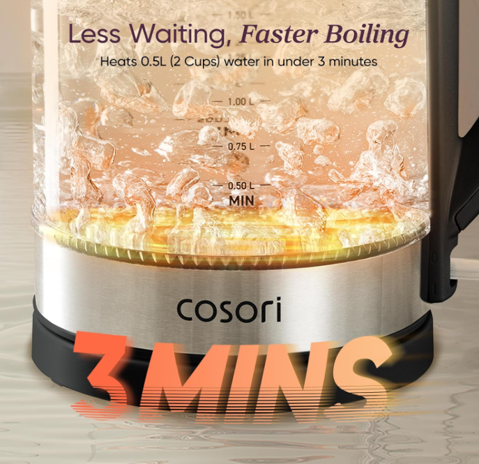 1.7L Glass Electric Kettle