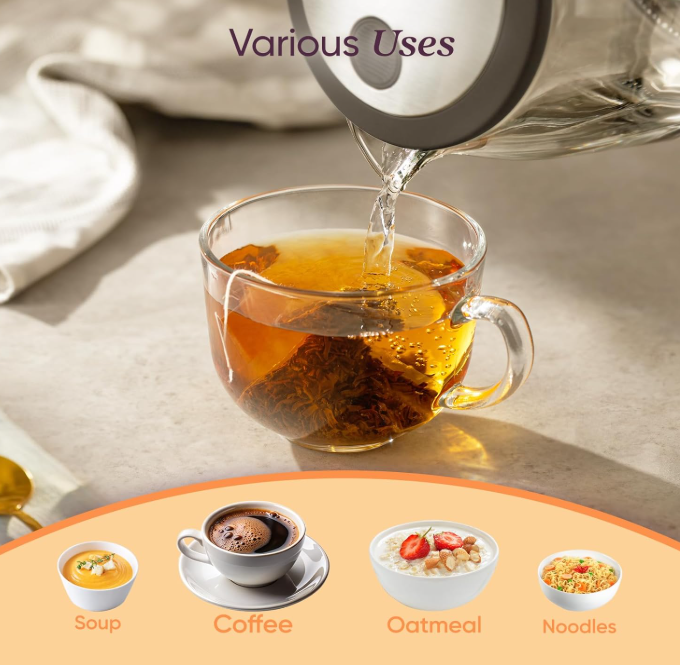 1.7L Glass Electric Kettle