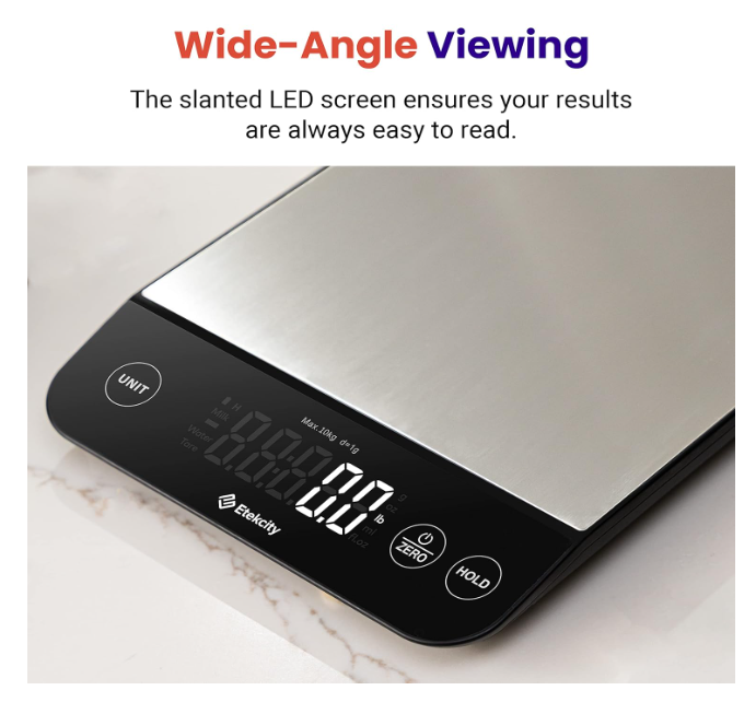 22 lb Rechargeable Digital Kitchen Scale