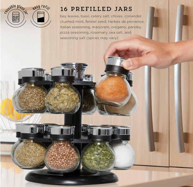 16-Jar Revolving Spice Rack