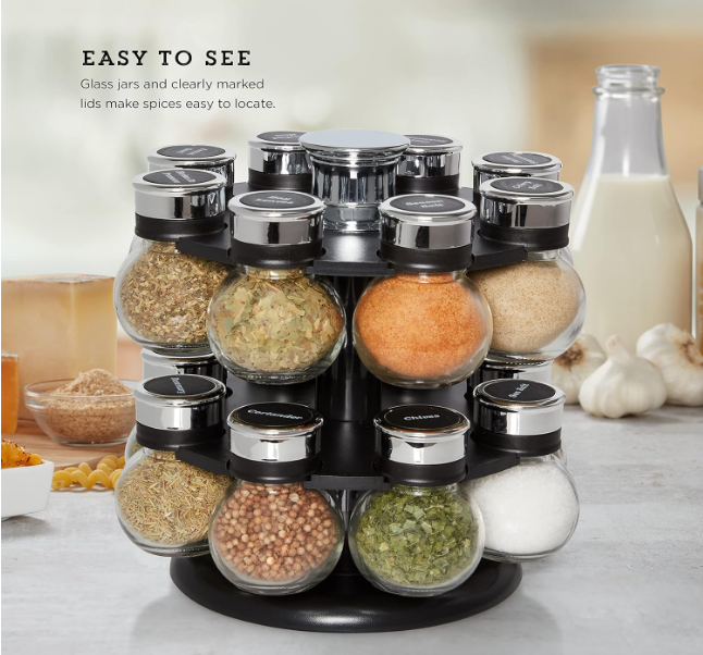 16-Jar Revolving Spice Rack