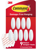 Medium Adhesive Wall Hooks Set
