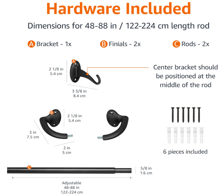 Blackout Wraparound Curtain Rod
