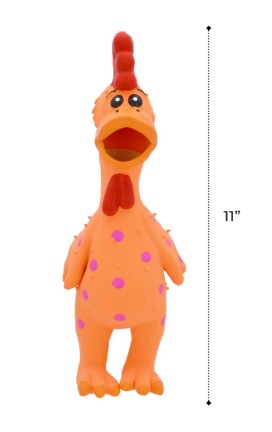 Squeaky Latex Chicken Dog Toy