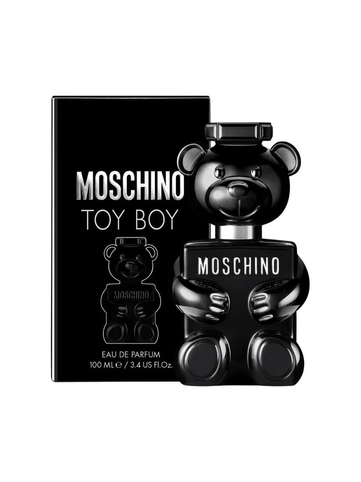 Moschino Toy Boy Eau de Parfum 100ml 3.4 oz black teddy bear shaped bottle with black box