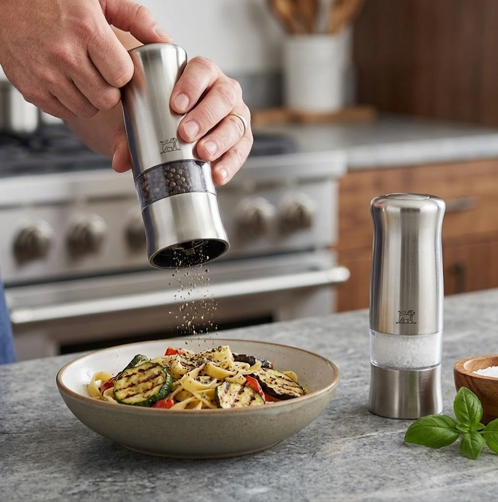 Compact Electric Spice Mill Set