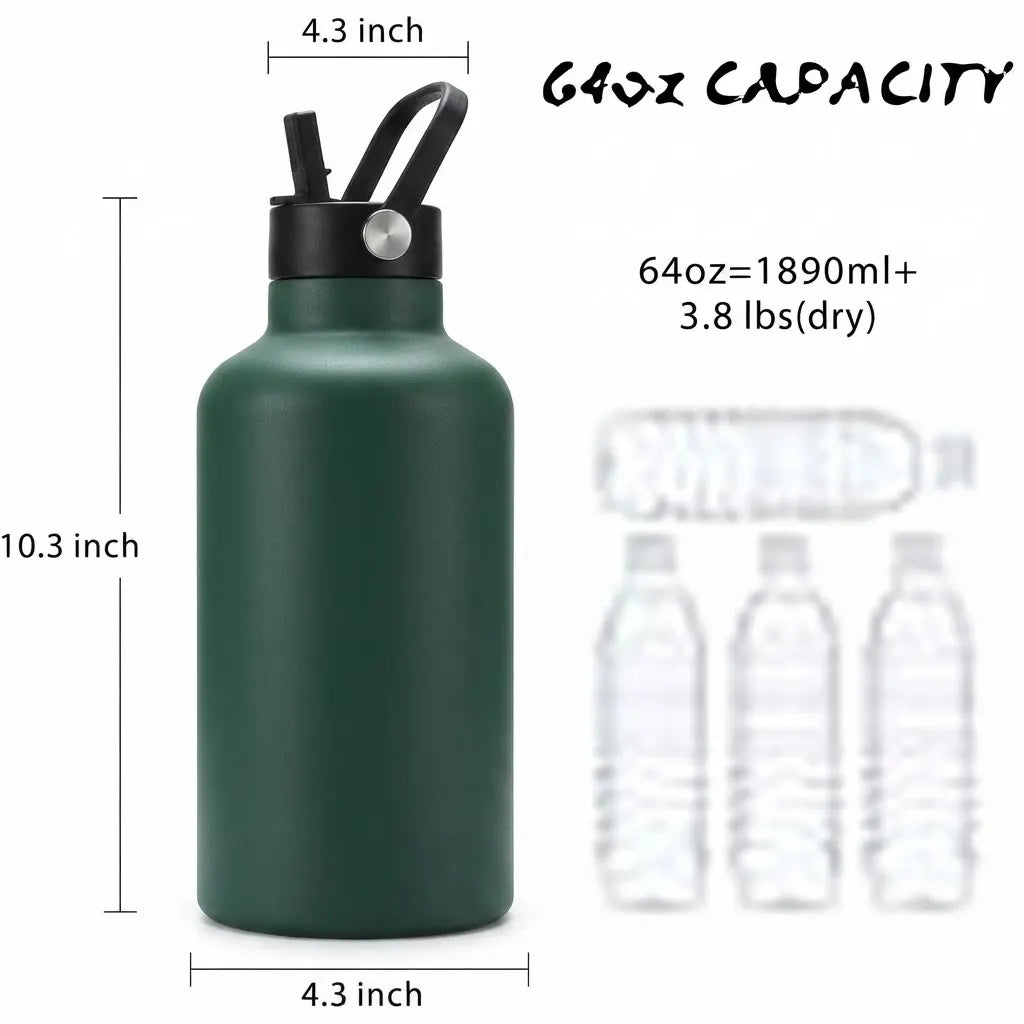 64oz Insulated Stainless Steel Water Jug