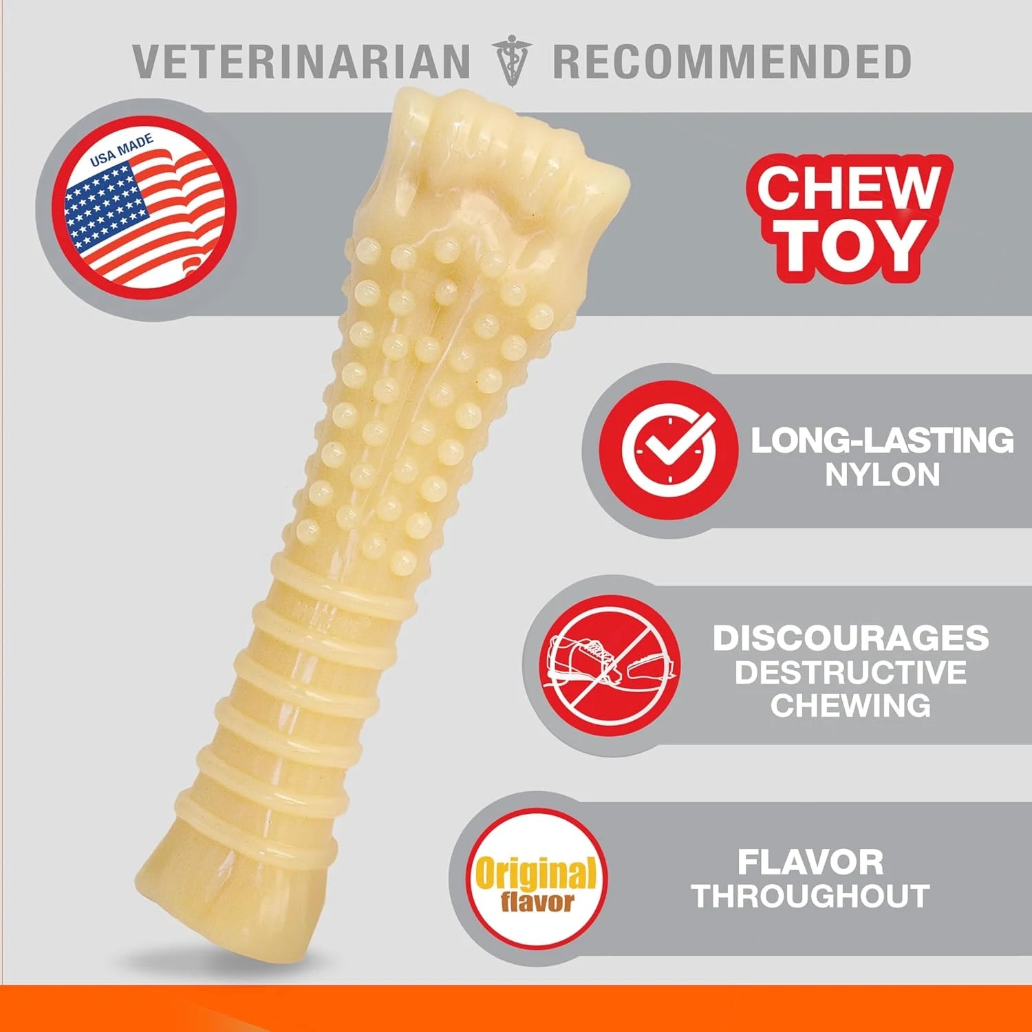 Textured Knuckle Dog Chew Bone