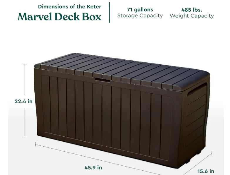 50 Gallon Outdoor Storage Deck Box