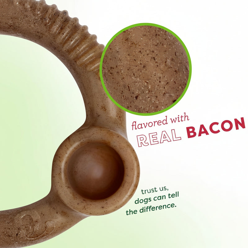 Bacon Flavor Ring Dog Chew Toy – Medium