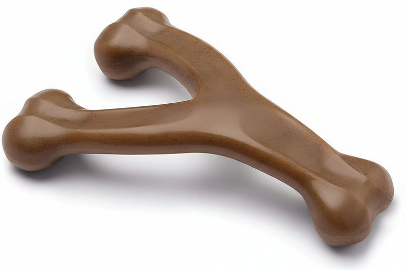 Bacon Flavor Wishbone Dog Chew Toy – Large