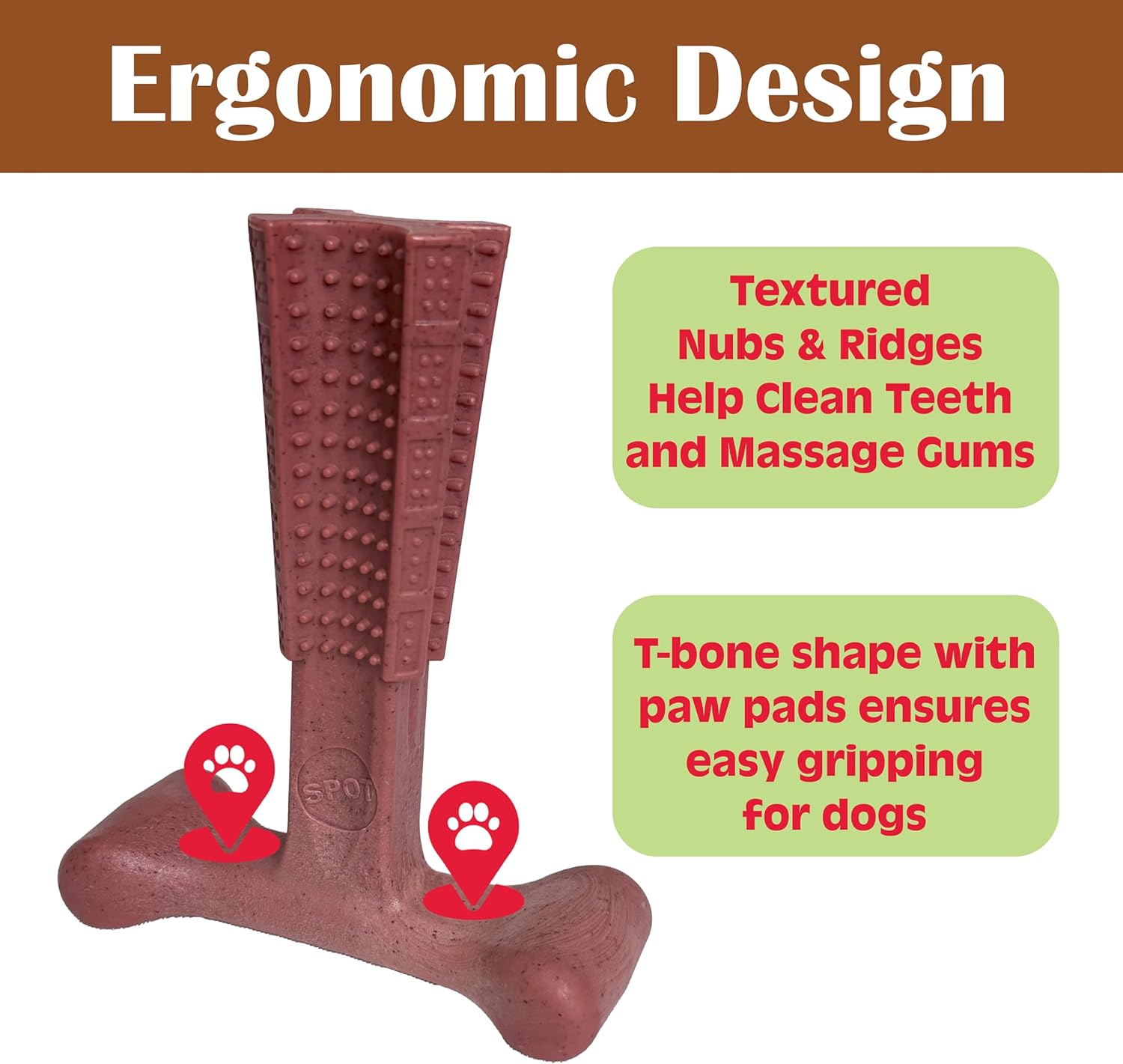 Beef Flavor T-Bone Dog Chew Toy – Large