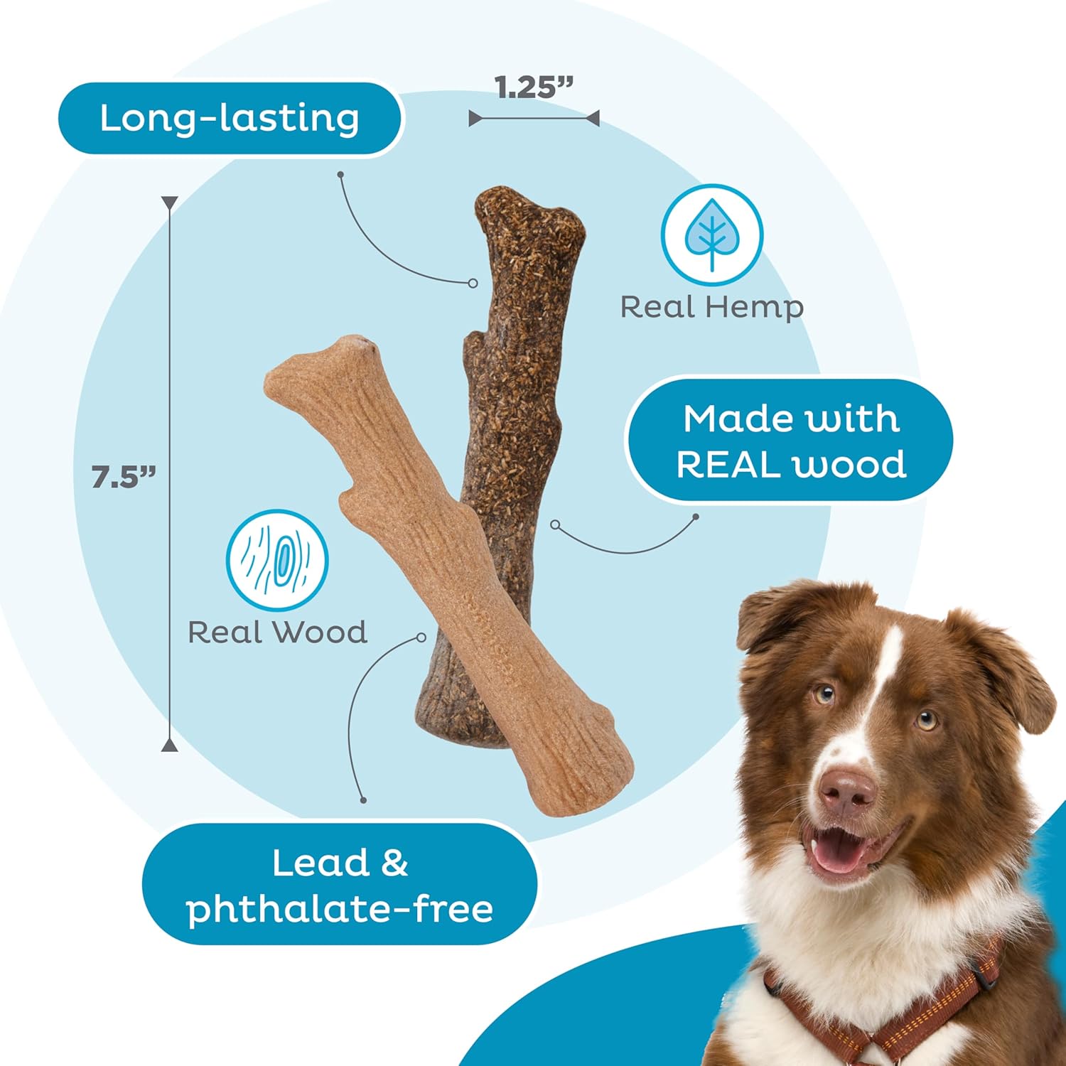 Calming Wood Dog Chew Toy
