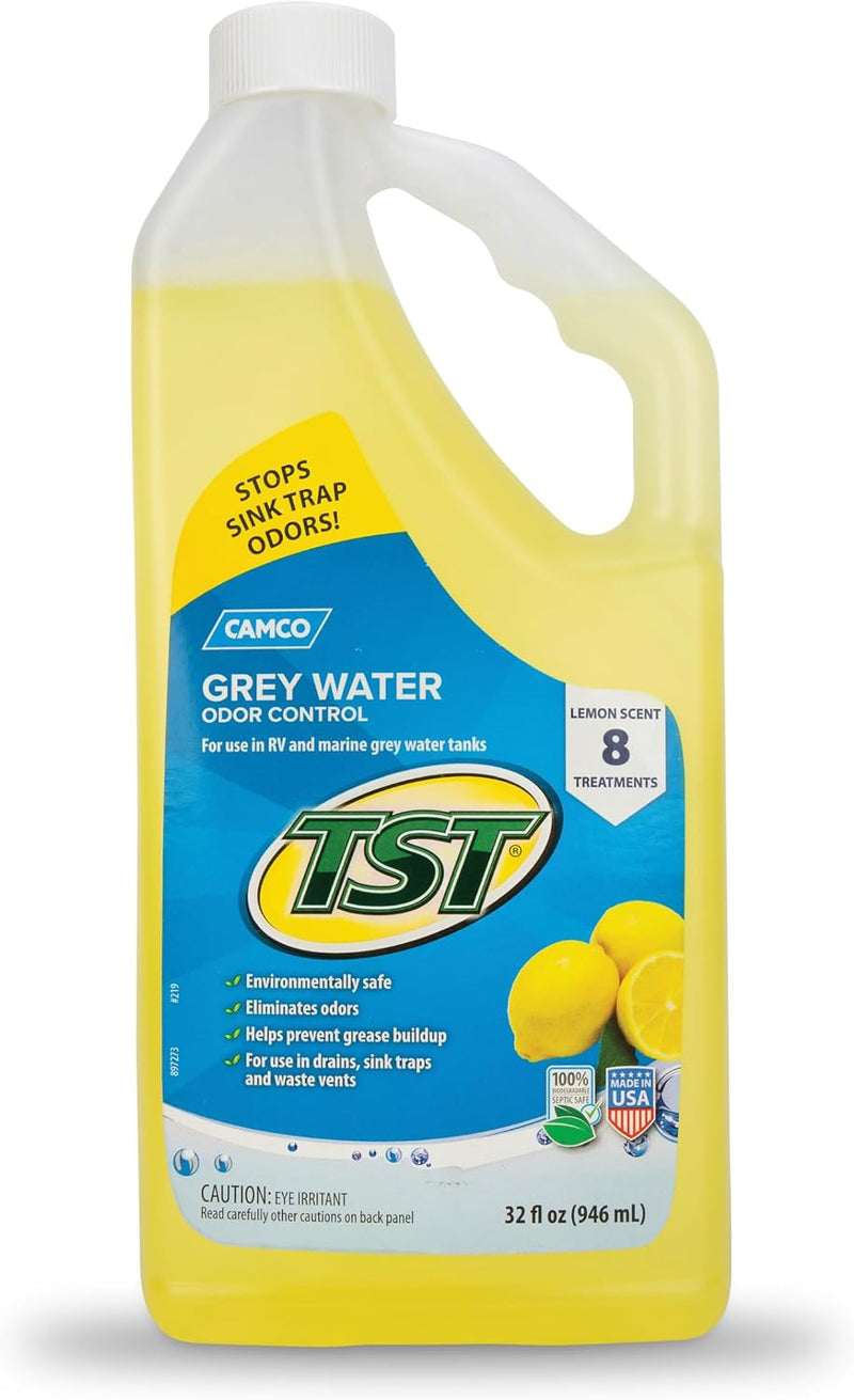 Camco TST RV Grey Water Odor Control – Lemon Scent, 32 Oz