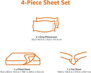4-Piece Microfiber Bed Sheet Set