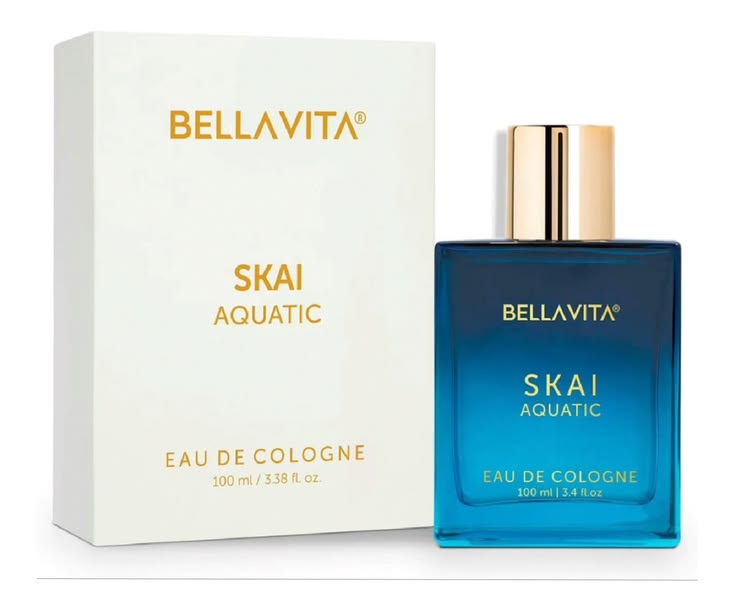 Bella Vita Luxury Skai Aquatic Eau de Cologne 100ml blue bottle