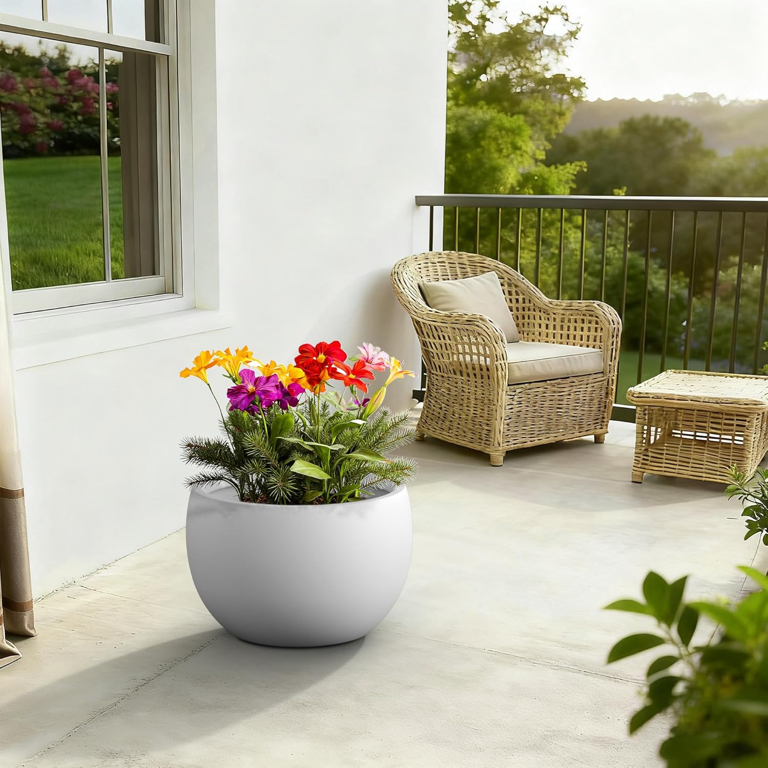 Charcoal Concrete Planter