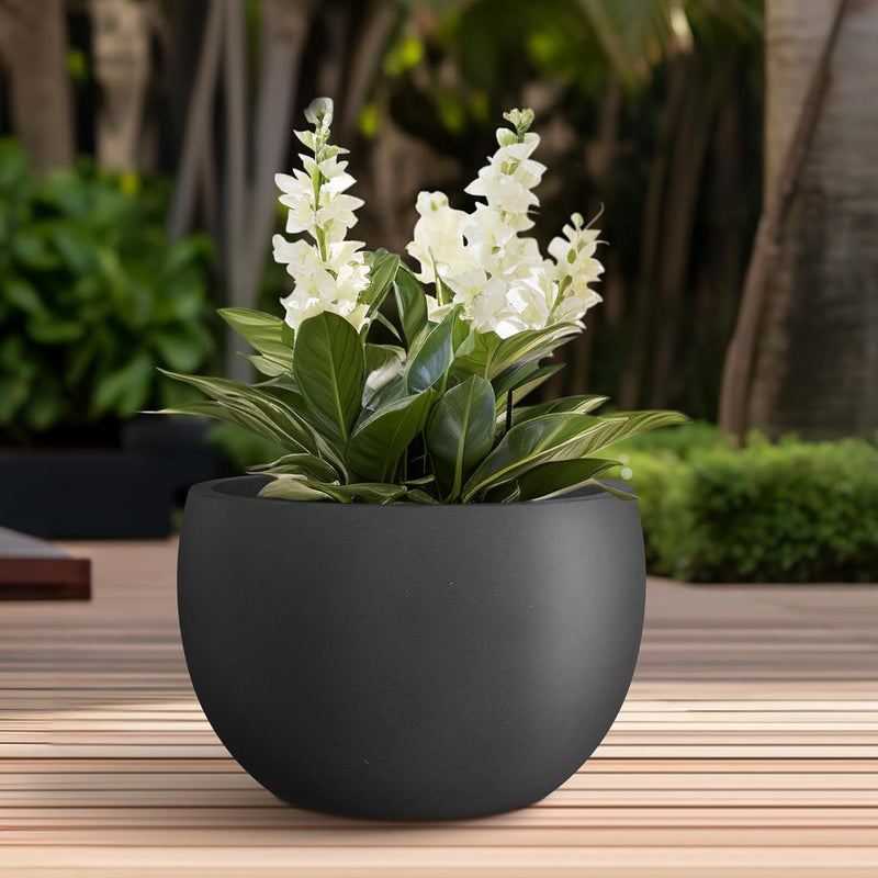 Charcoal Round Planter