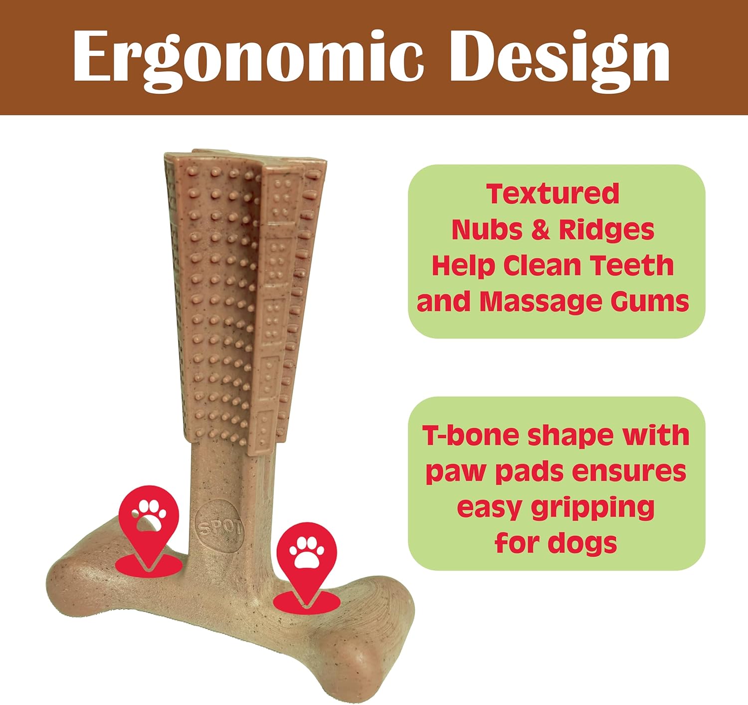 Chicken Flavor T-Bone Dog Chew Toy – Medium