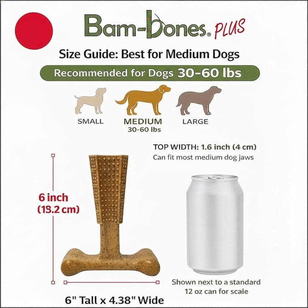 Chicken Flavor T-Bone Dog Chew Toy – Medium