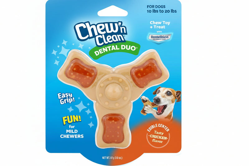 Chicken Flavor Tri-Point Dog Chew Toy – Small