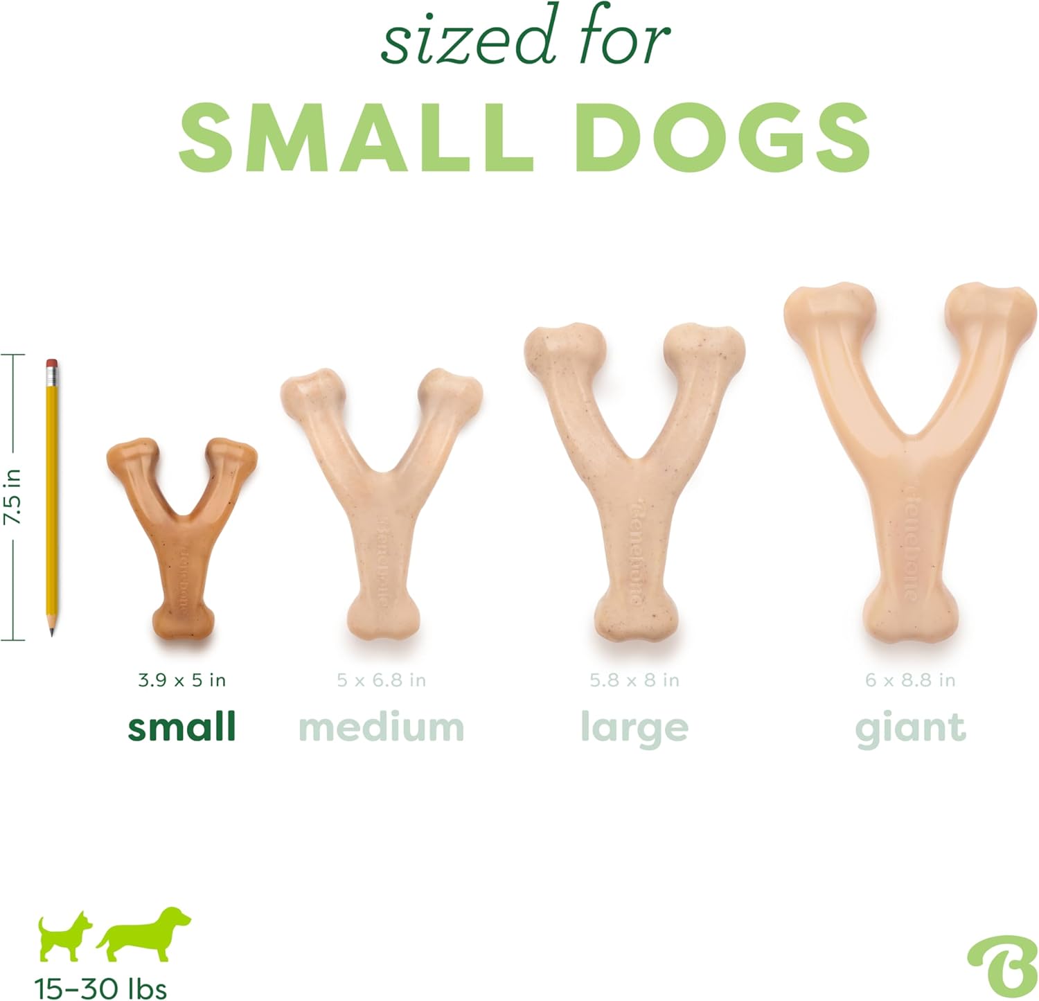 Chicken Flavor Wishbone Dog Chew Toy – Medium