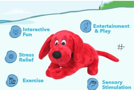 Snuggle Buddy Plush Dog Toy with Squeaker & Crinkle