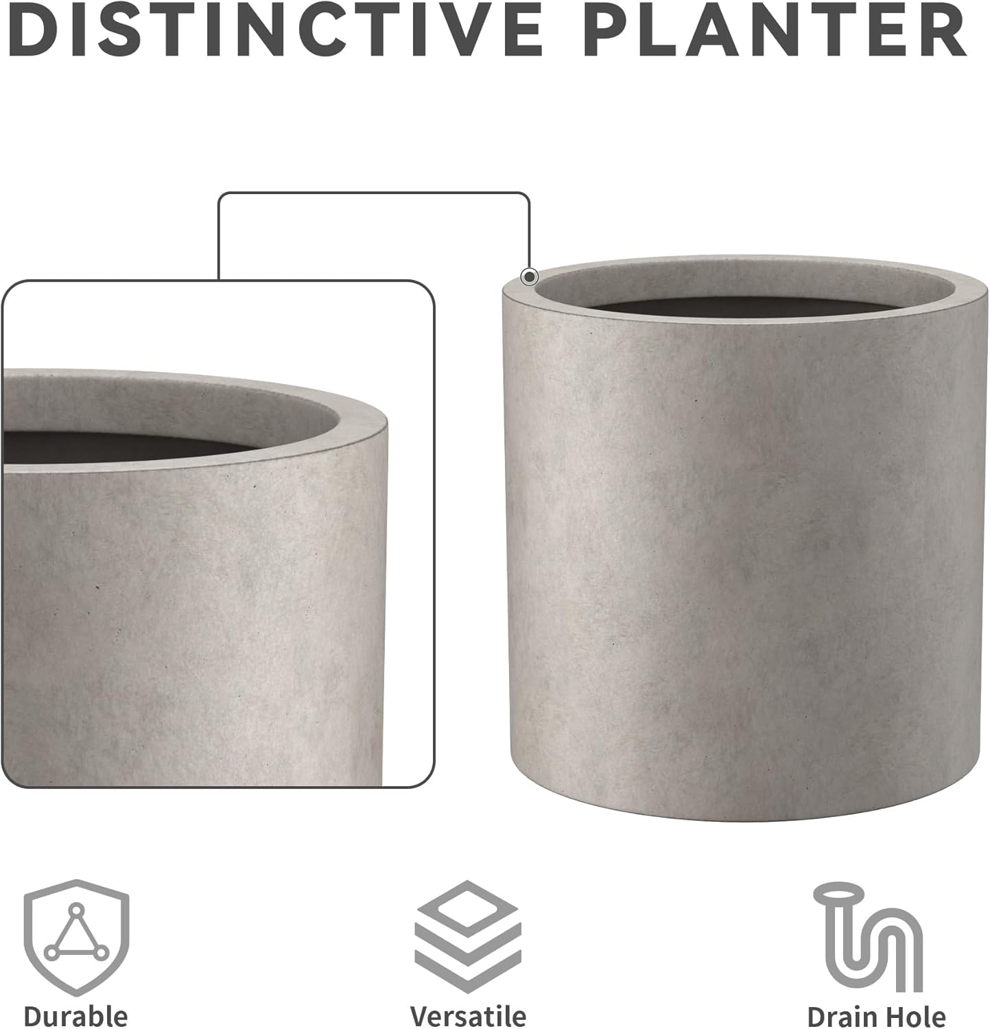 Concrete Cylinder Planter