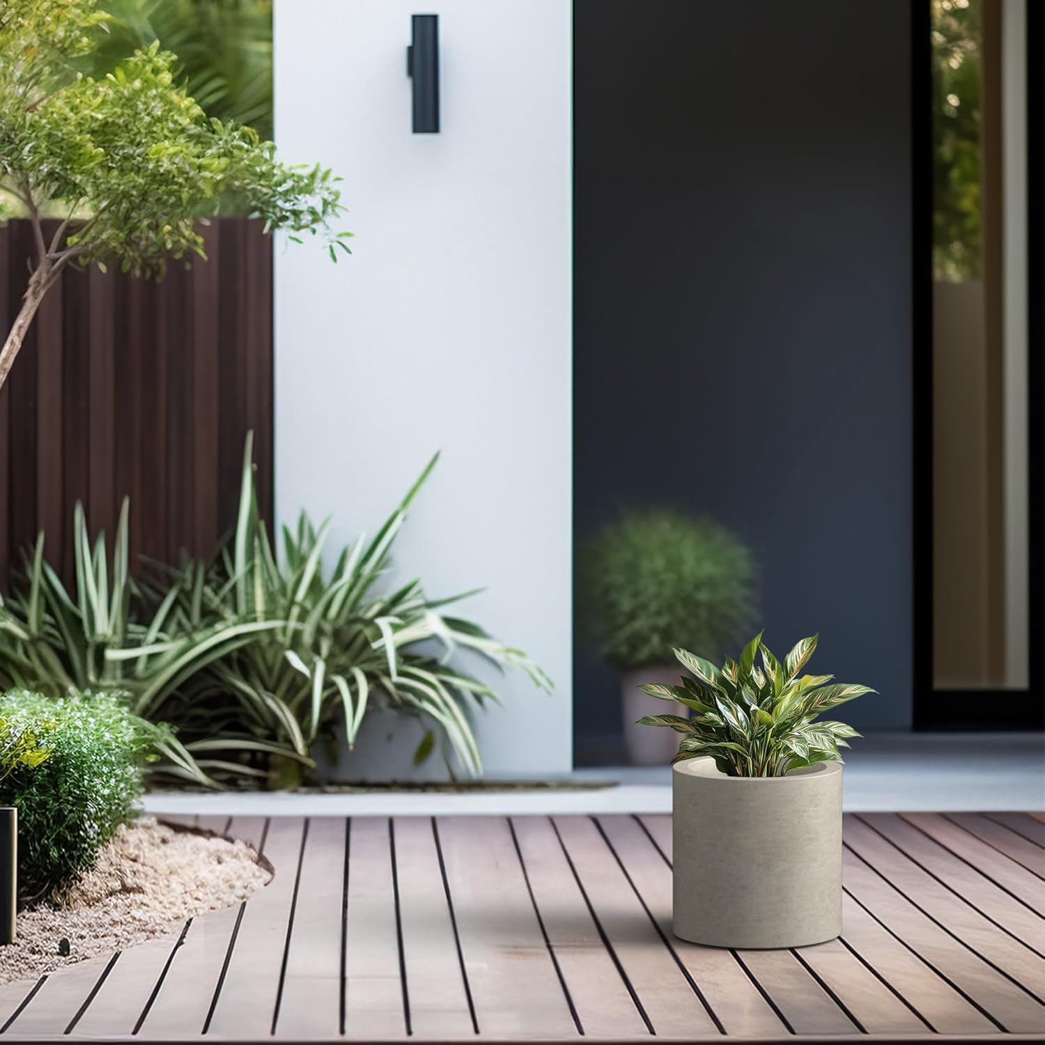 Concrete Cylinder Planter
