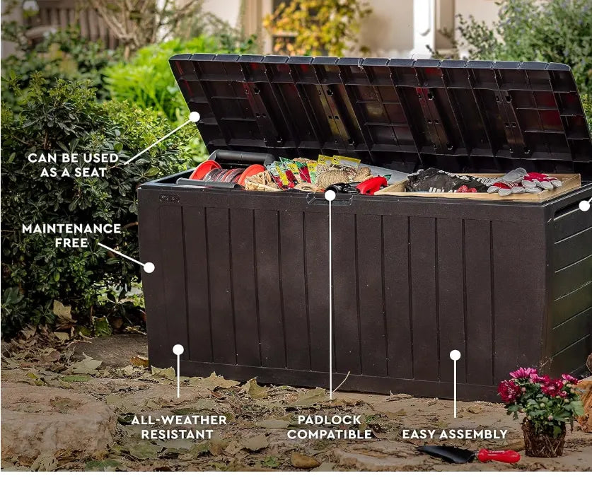 71 Gallon Outdoor Storage Deck Box