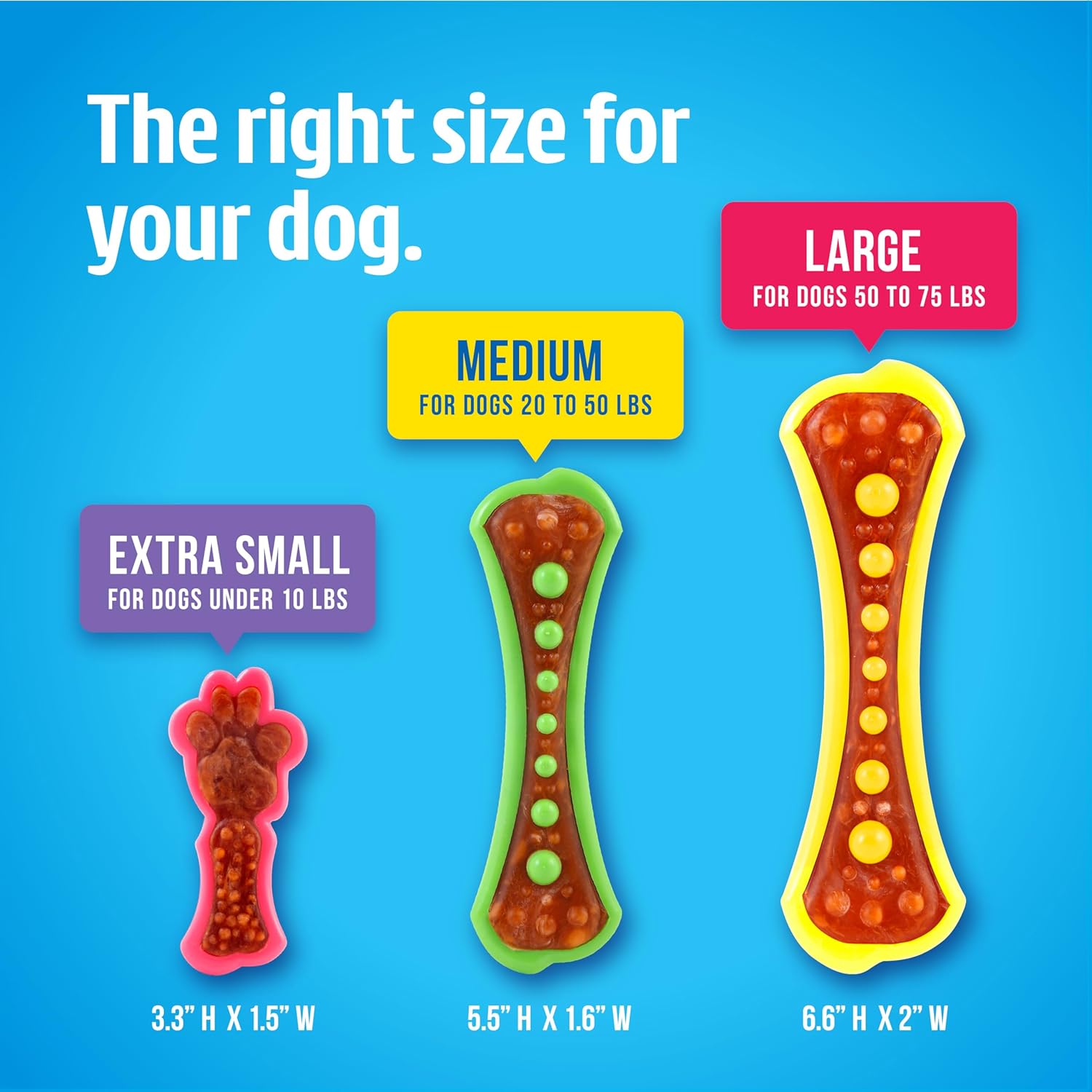 Dental Chew Toy & Treat Pack – Large (3 Pack)