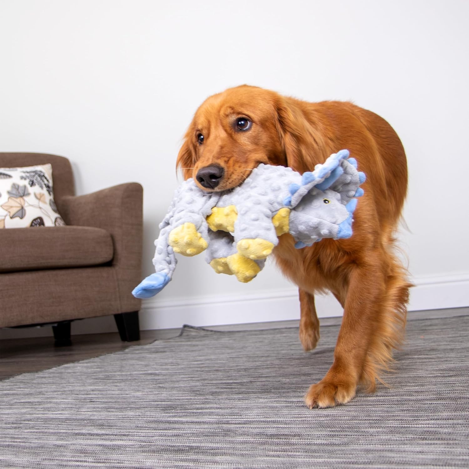 Durable Dinosaur Plush Dog Toy