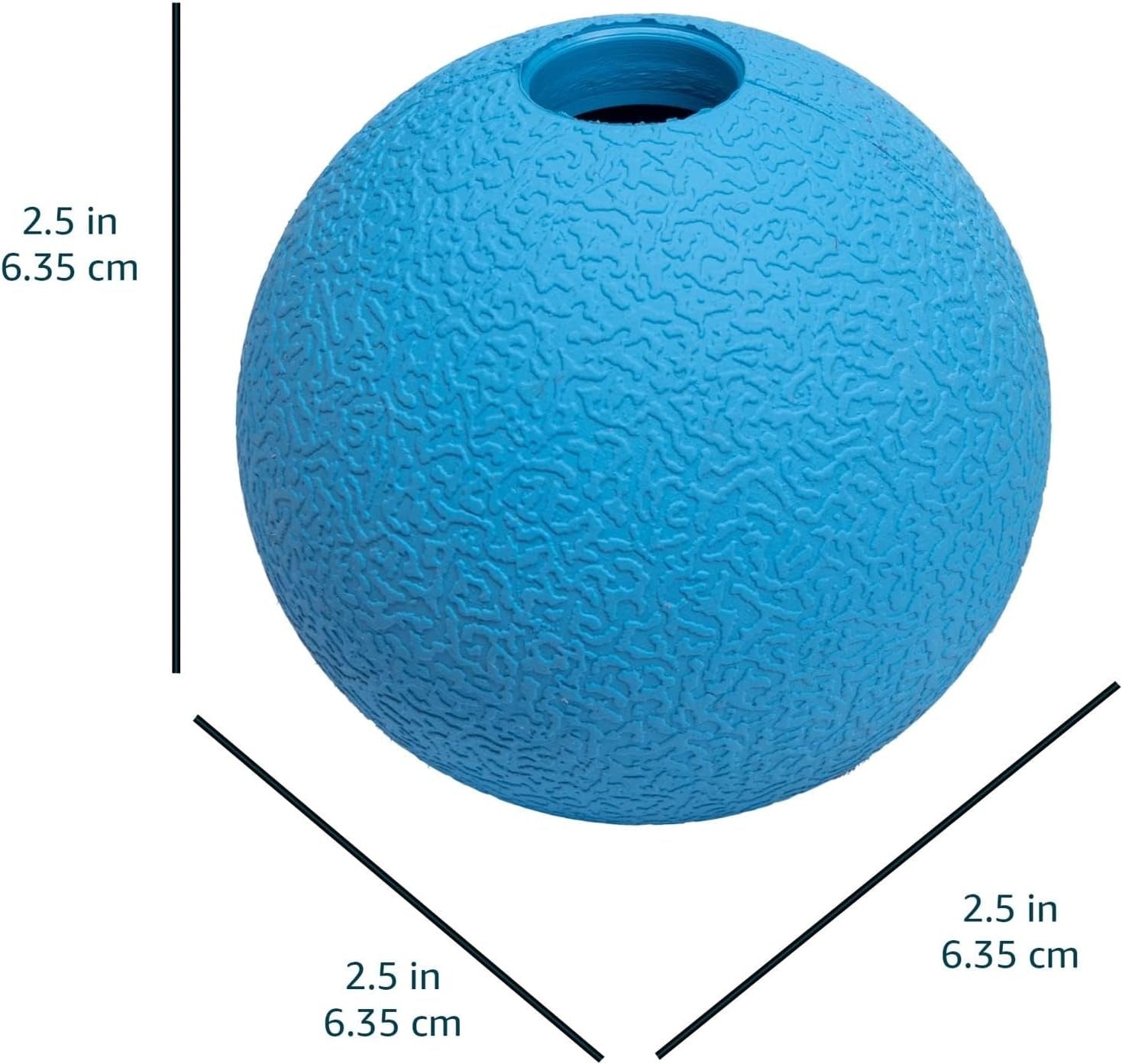 Durable Rubber Dog Toy Balls – 2.5 Inch, 3 Pack
