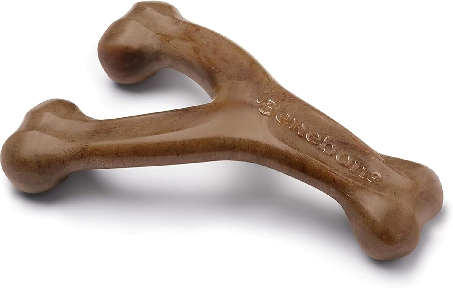 Durable Wishbone Dog Chew Toy – Bacon Flavor for Aggressive Chewers (Small)
