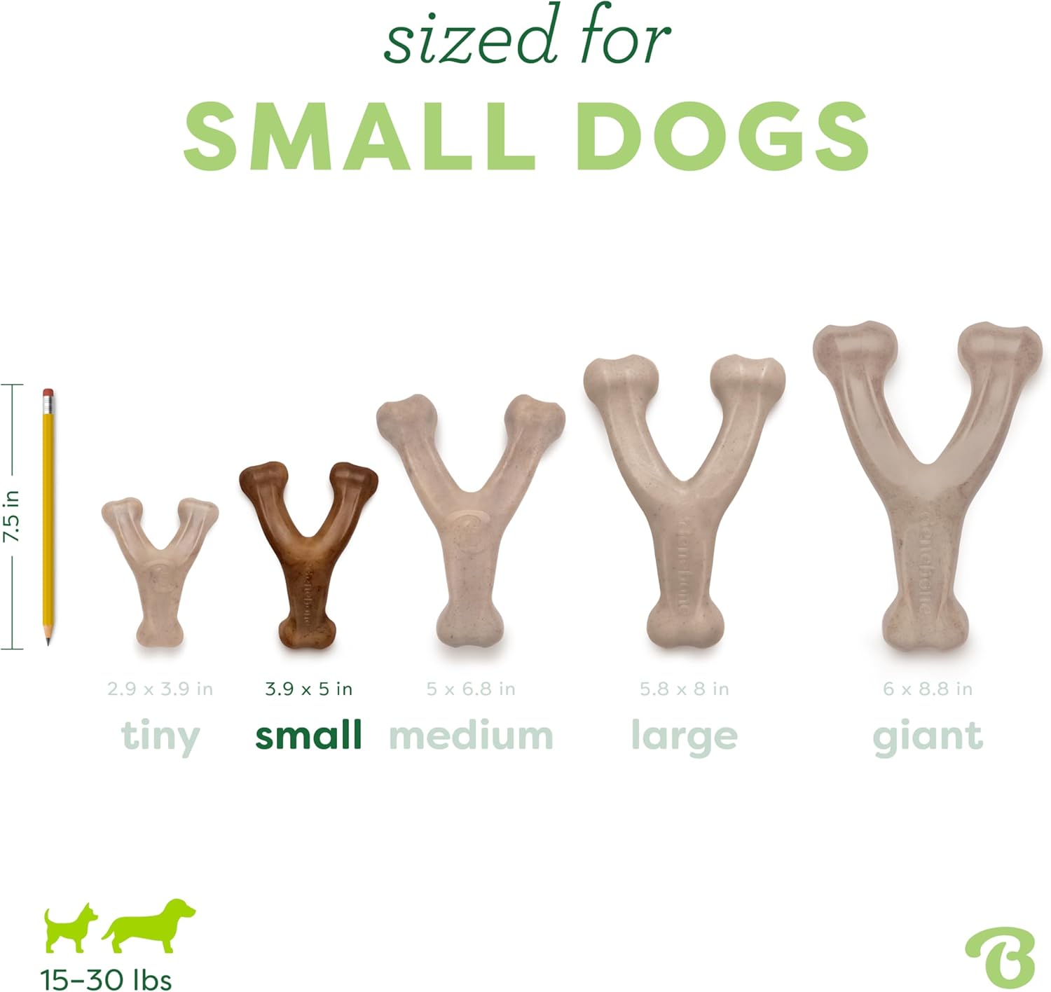 Durable Wishbone Dog Chew Toy – Bacon Flavor for Aggressive Chewers (Small)