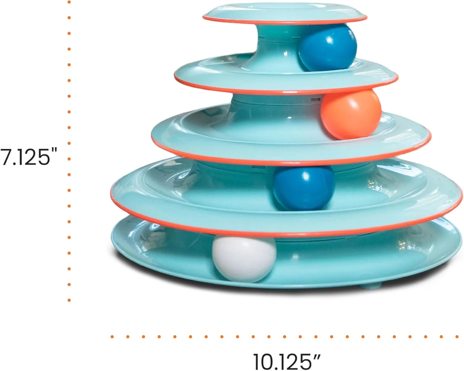4-Tier Interactive Cat Track Tower with Rolling Balls