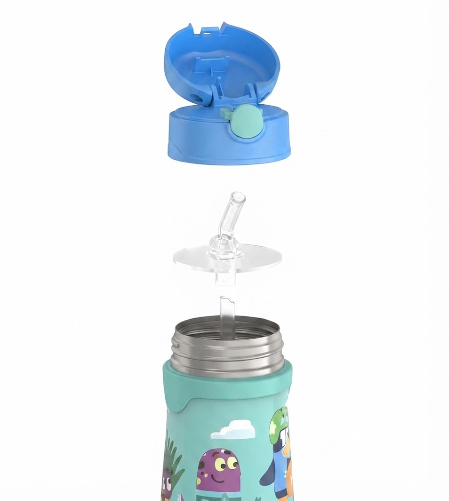 Kids Stainless Steel Straw Bottle