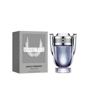 Paco Rabanne Invictus Eau de Toilette 100ml 3.4 fl oz silver trophy bottle with grey box - fresh aquatic fragrance for men