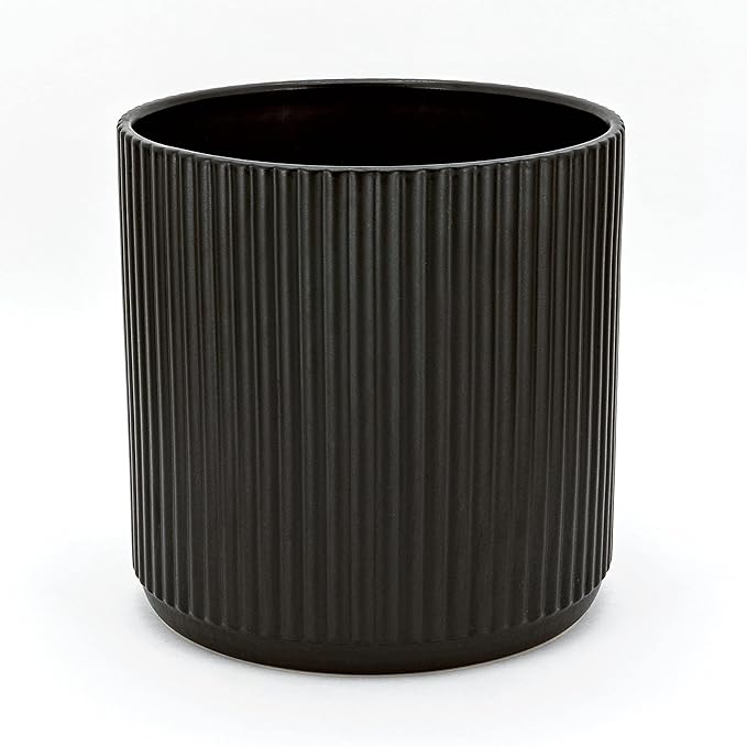 Fluted Ceramic Planter