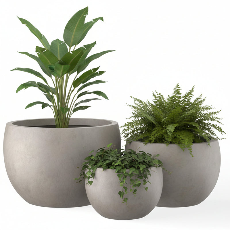 Fluted Round Planter
