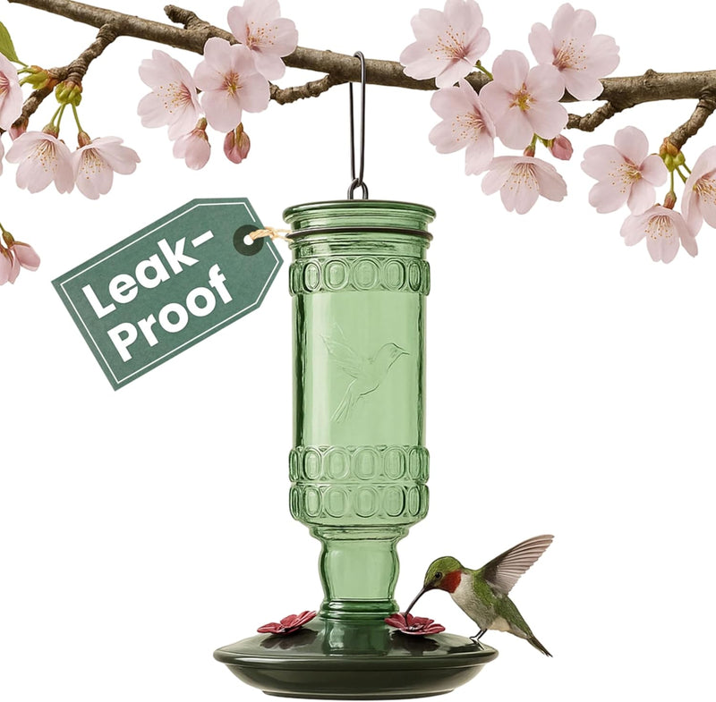 Glass Hummingbird Feeder