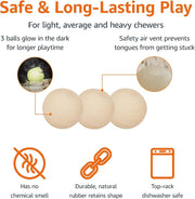Glow Rubber Dog Toy Balls
