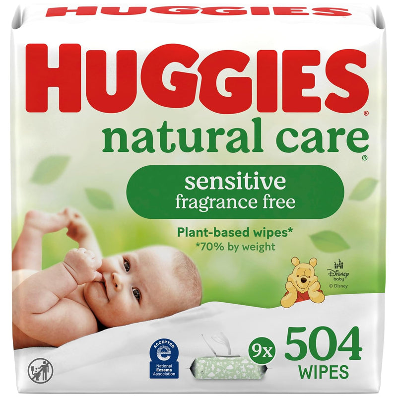 Huggies Natural Care Sensitive Baby Wipes – 504 Count, Unscented
