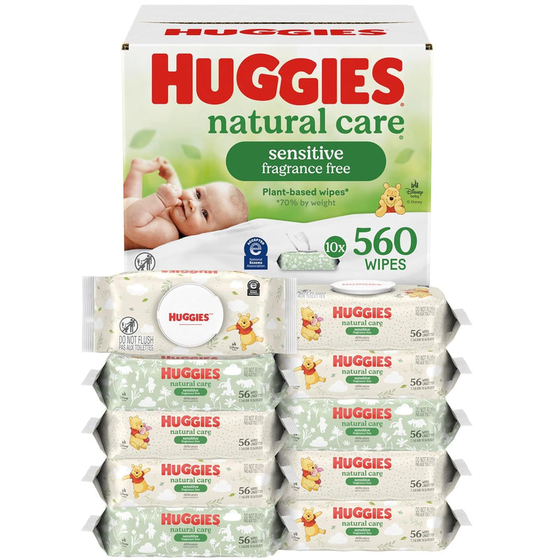 Huggies Natural Care Sensitive Baby Wipes – 560 Count, Unscented