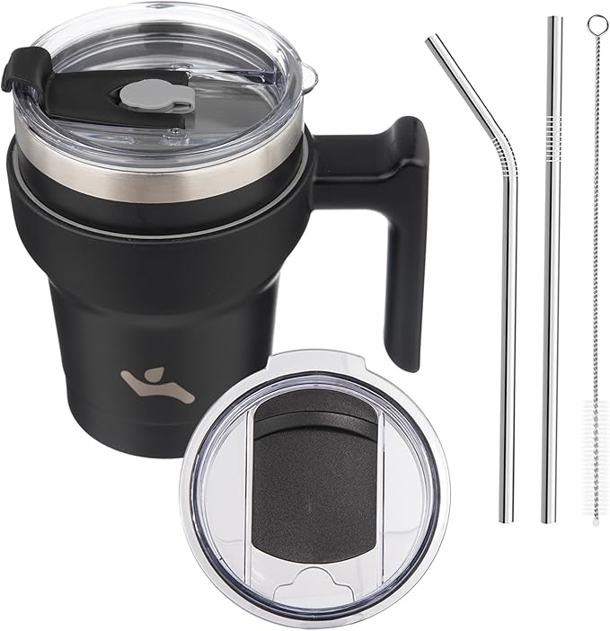 Insulated Handle Travel Tumbler Mug
