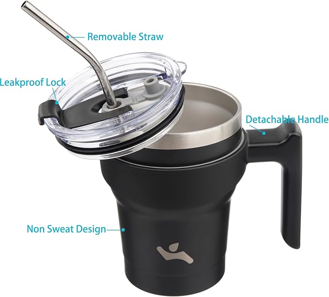 Insulated Handle Travel Tumbler Mug