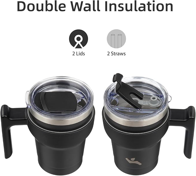 Insulated Handle Travel Tumbler Mug