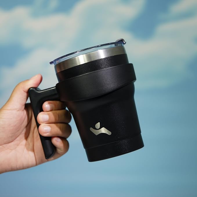Insulated Handle Travel Tumbler Mug
